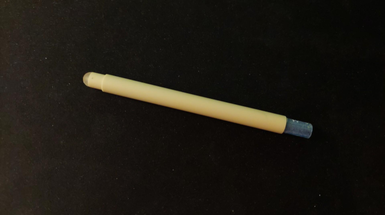 AEI barrel cut with a Bic connector inserted