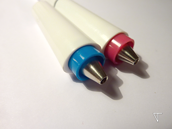 Assembled tip ends.