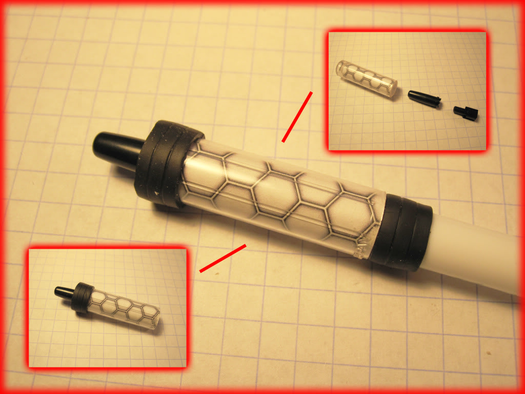 Clicker and grip sections assembled