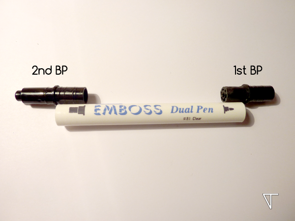 Backplugs positioned at the barrel ends.