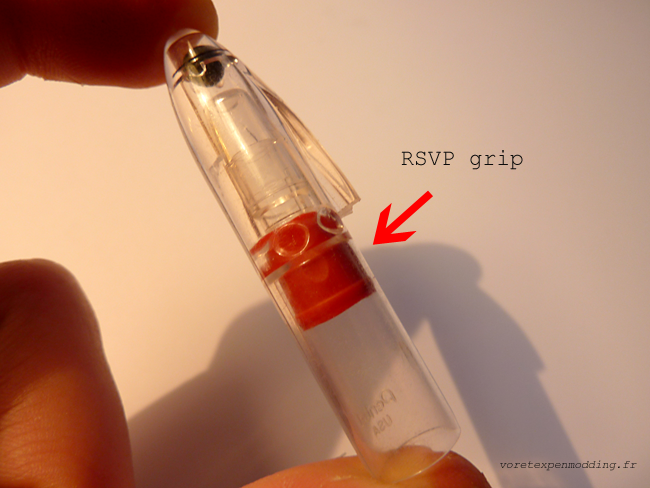 RSVP grip fitted inside the cap