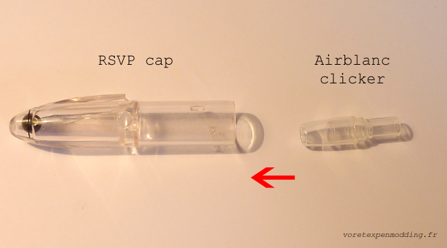 RSVP cap and AirBlanc clicker components