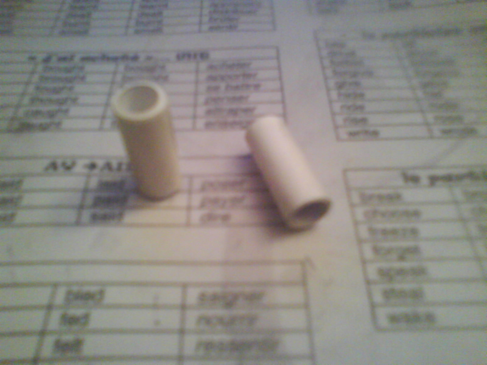 Parts 6 and 7 taped in place.