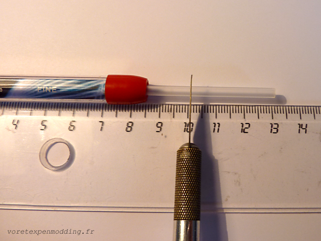 AirBlanc tube section aligned for cutting
