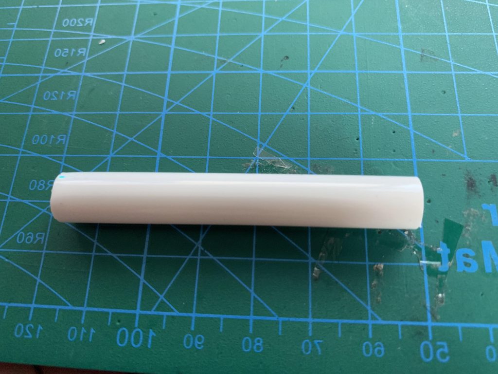 Connector barrel cut to length.