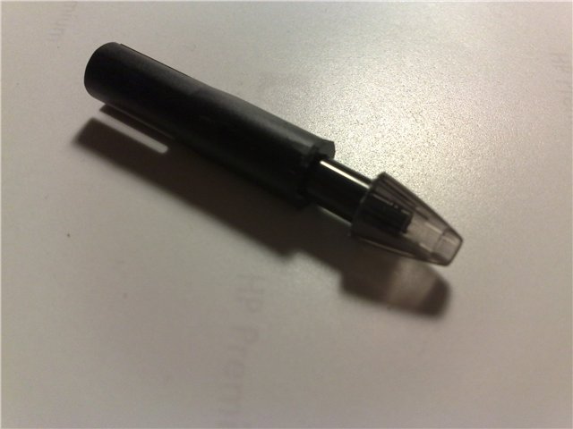 Tip and clicker components assembled