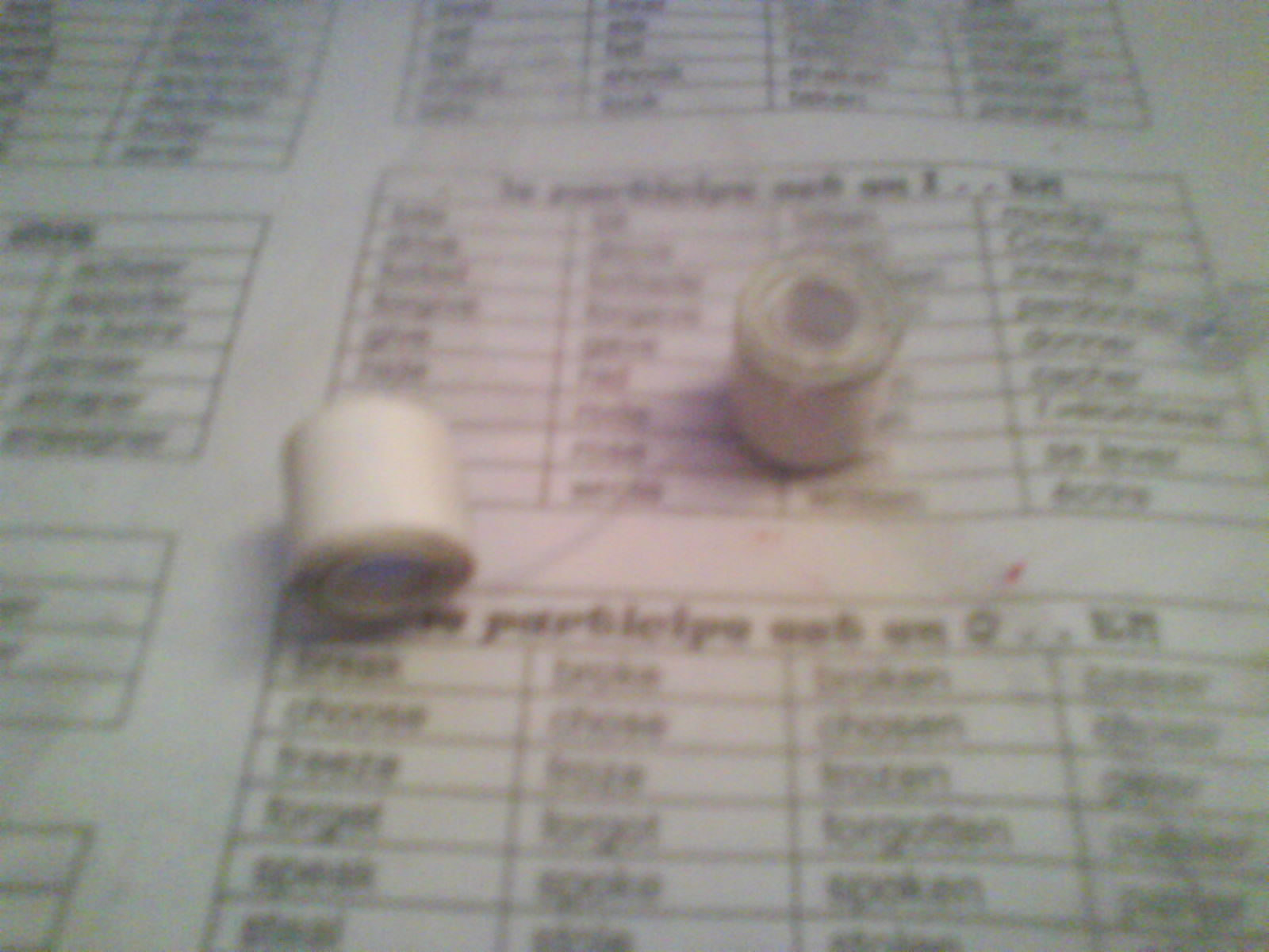 Paper-pipe assembly taped closed.