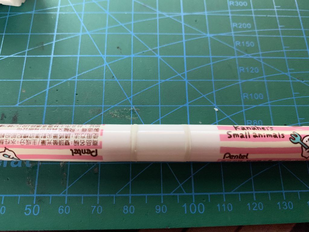 Connector, cap, and Fitline barrels joined.