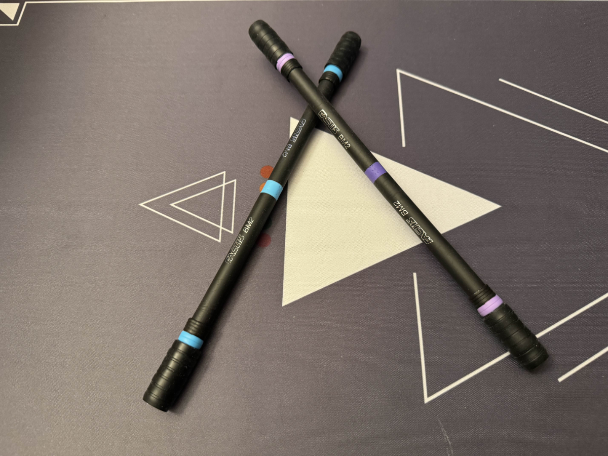 Two finished Factes-1 pens
