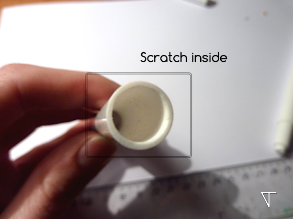 Roughening the cap interior.