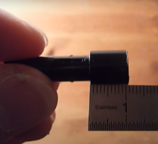 Backplug cut to 1 cm.
