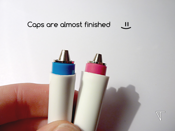 Caps before adding the grips.