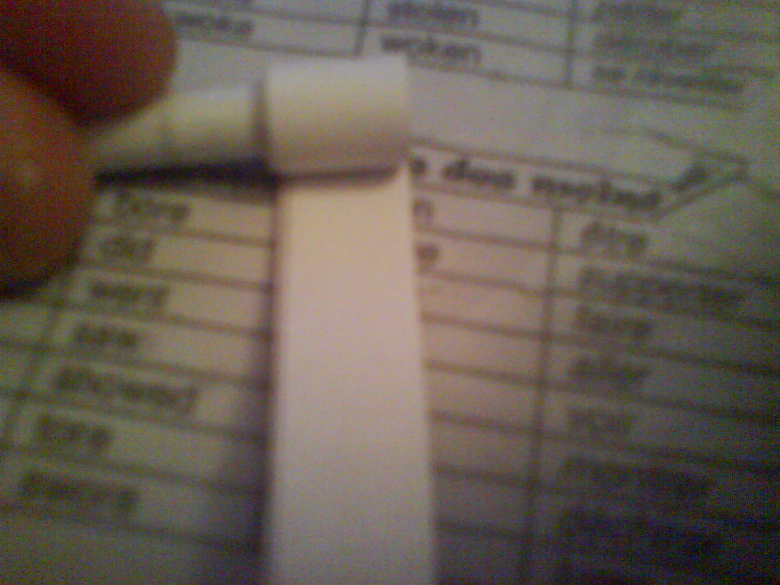 Joined paper pieces rolled over part 8 or 9.